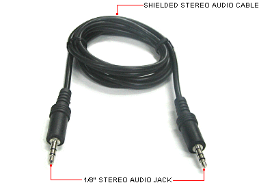 Audio cable with headphone jack
